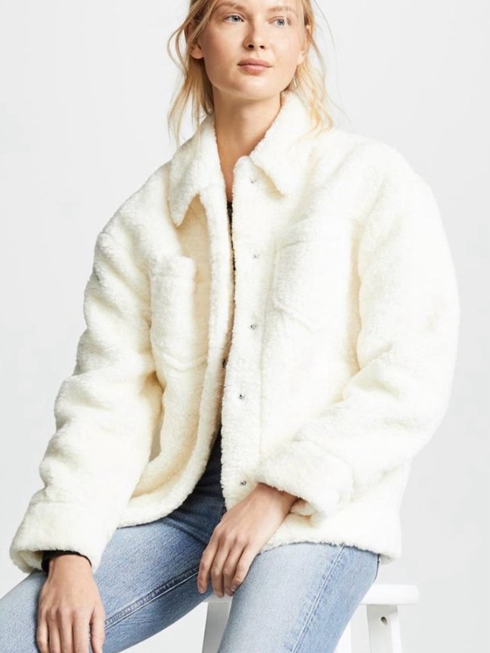 CINQ à SEPT Julia Fleece Jacket in Ivory